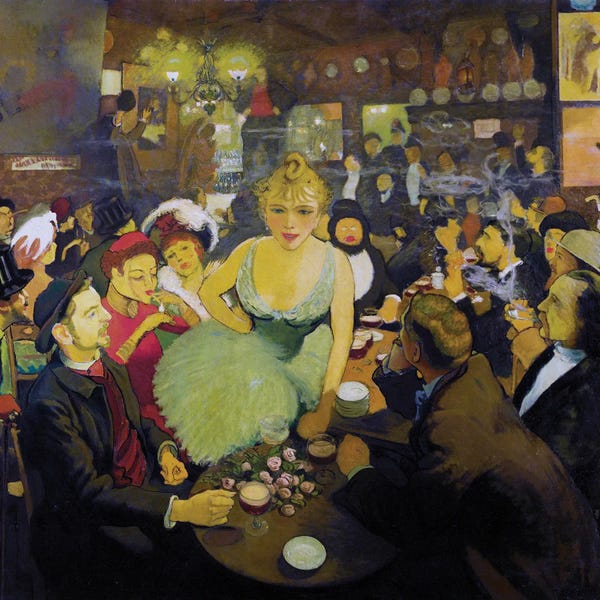 Henri de Toulouse-Lautrec: L'Interieur De Chez Bruant : Le Mirliton - In The Aristide Bruant'S Montmartre Club Le Mirliton Par Anquetin, Louis , 1886-1887 by Henri de Toulouse-Lautrec