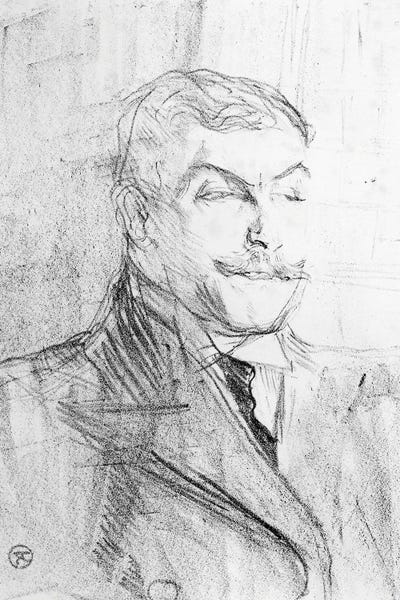 Lucien Guitry, 1898 by Henri de Toulouse-Lautrec canvas print