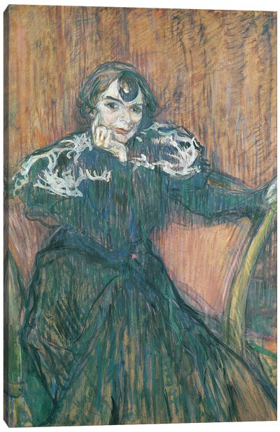 Madame Berthe Bady, 1897 Canvas Art Print - Henri de Toulouse Lautrec
