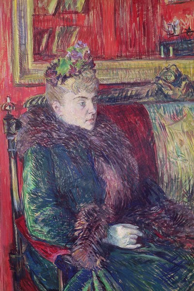 Madame De Gortzikoff, 1893 by Henri de Toulouse-Lautrec framed canvas print