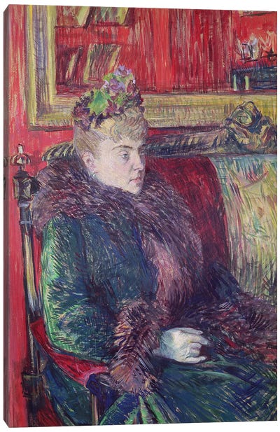 Madame De Gortzikoff, 1893 Canvas Art Print - Henri de Toulouse Lautrec
