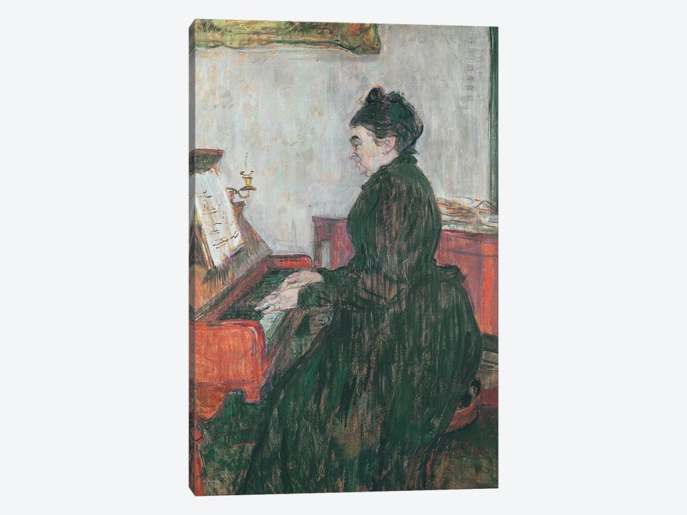 Madame Pascal At The Piano In The Salon Of The Chateau De Malrome, 1895 by Henri de Toulouse-Lautrec 1-piece Canvas Artwork