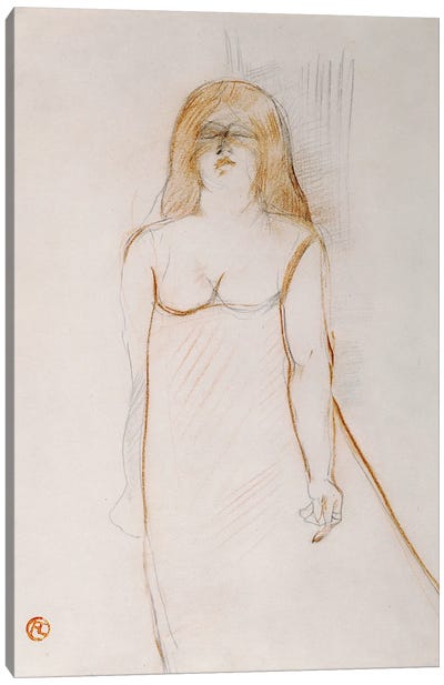 Mademoiselle Cocyte, 1900 Canvas Art Print - Henri de Toulouse Lautrec