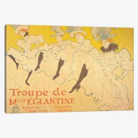 Mademoiselle EglantineS Troupe, 1896 Canvas Print #BMN12383} by Henri de Toulouse-Lautrec Canvas Print
