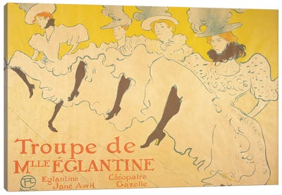 Mademoiselle EglantineS Troupe, 1896 Canvas Art Print - Entertainer Art