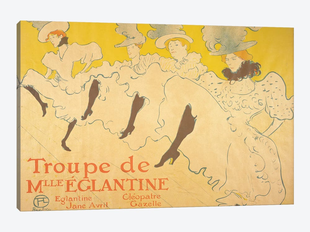 Mademoiselle EglantineS Troupe, 1896 by Henri de Toulouse-Lautrec 1-piece Canvas Print