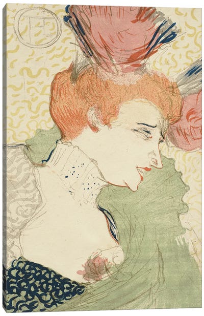 Mademoiselle Marcelle Lender, Bust-Length, 1895 Canvas Art Print - Henri de Toulouse Lautrec