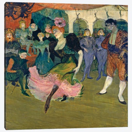 Marcelle Lender Dancing The Bolero In 'Chilperic', 1895 Canvas Print #BMN12387} by Henri de Toulouse-Lautrec Canvas Artwork