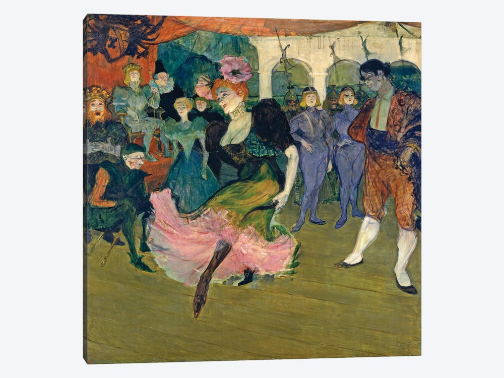 Marcelle Lender Dancing The Bolero In 'Chilperic', 1895 by Henri de Toulouse-Lautrec 1-piece Canvas Art Print