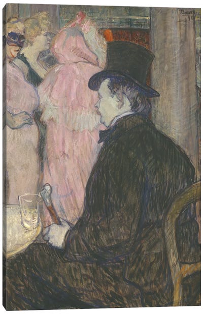 Maxime Dethomas, 1896 Canvas Art Print - Henri de Toulouse Lautrec