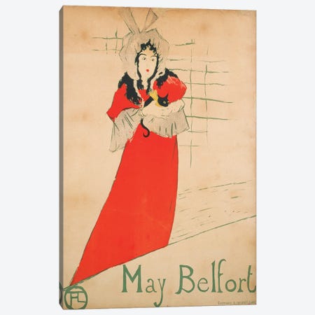 May Belfort, 1895 Canvas Print #BMN12392} by Henri de Toulouse-Lautrec Canvas Art