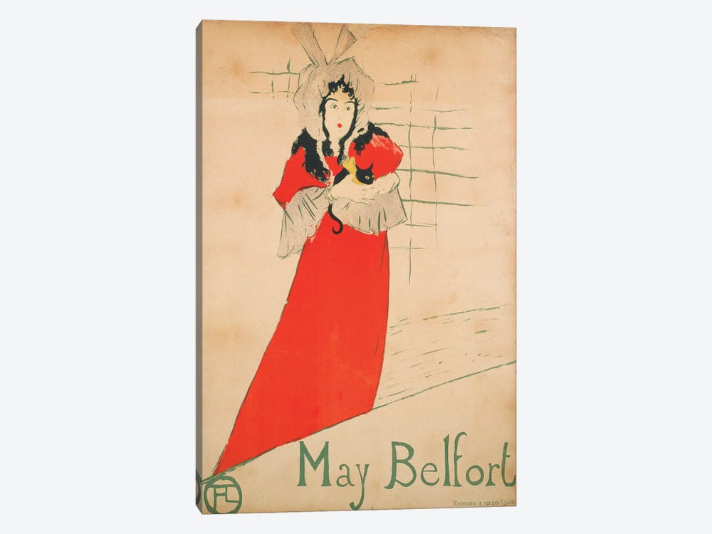 May Belfort, 1895 by Henri de Toulouse-Lautrec 1-piece Art Print