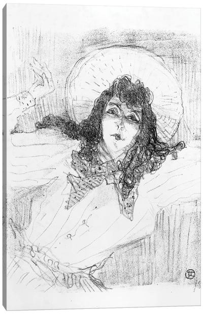 May Belfort, 1898 Canvas Art Print - Henri de Toulouse Lautrec