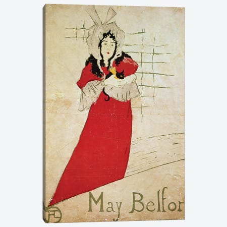 May Belfort, France, 1895 Canvas Print #BMN12395} by Henri de Toulouse-Lautrec Art Print