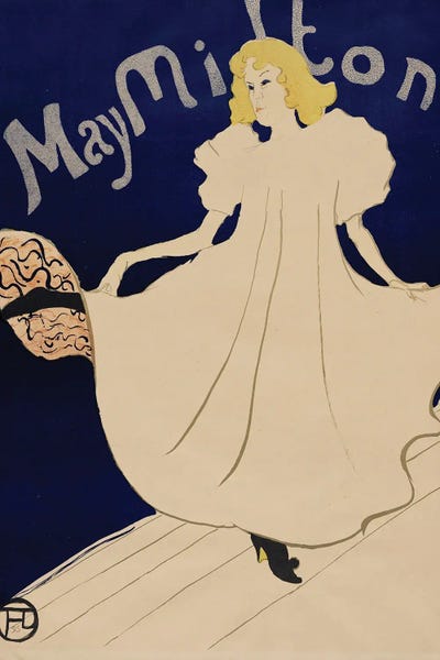 May Milton, 1895 by Henri de Toulouse-Lautrec canvas print