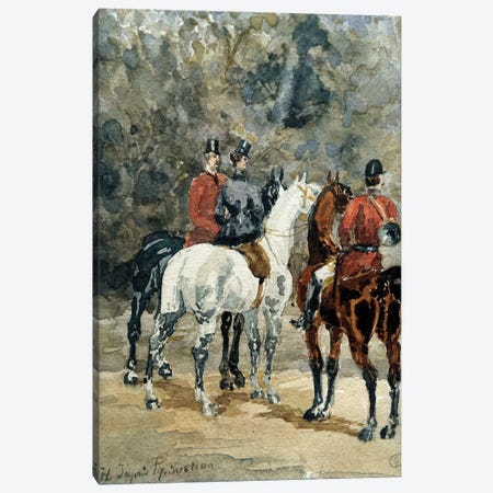 Meeting Of Hunting Horsemen, 1878 Canvas Print #BMN12398} by Henri de Toulouse-Lautrec Canvas Art