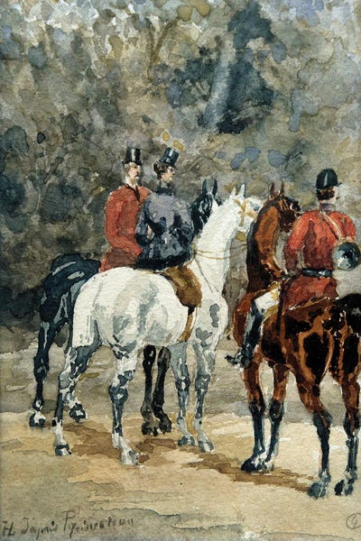 Henri de Toulouse-Lautrec: Meeting Of Hunting Horsemen, 1878 by Henri de Toulouse-Lautrec