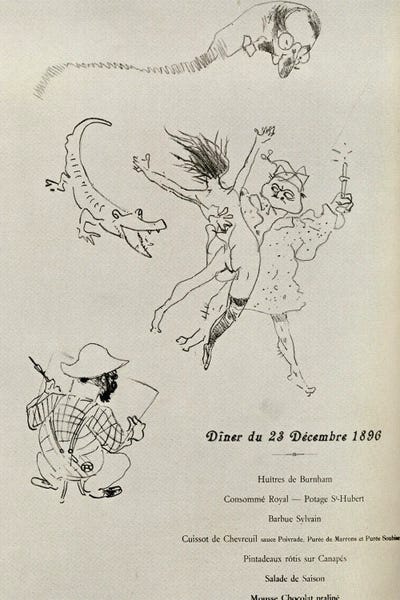 Henri de Toulouse-Lautrec: Menu From Le Crocodile, 1896 by Henri de Toulouse-Lautrec