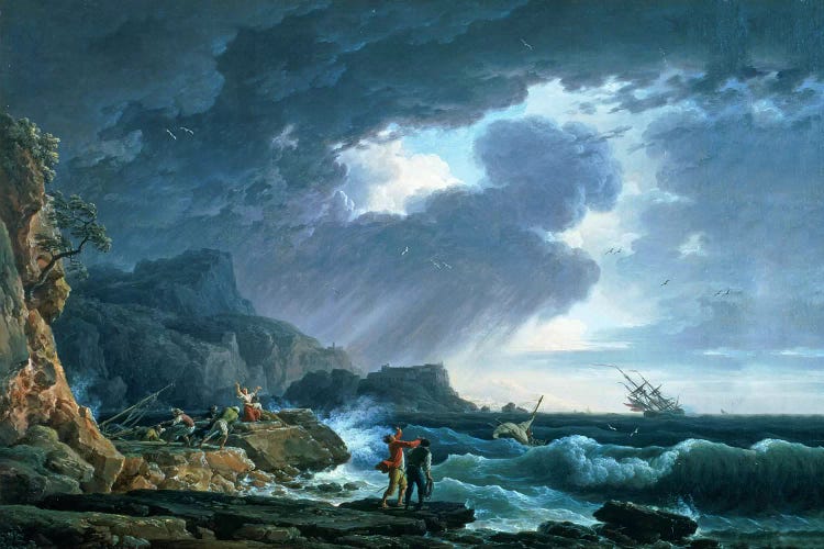 A Seastorm, 1752 by Claude Joseph Vernet wall art