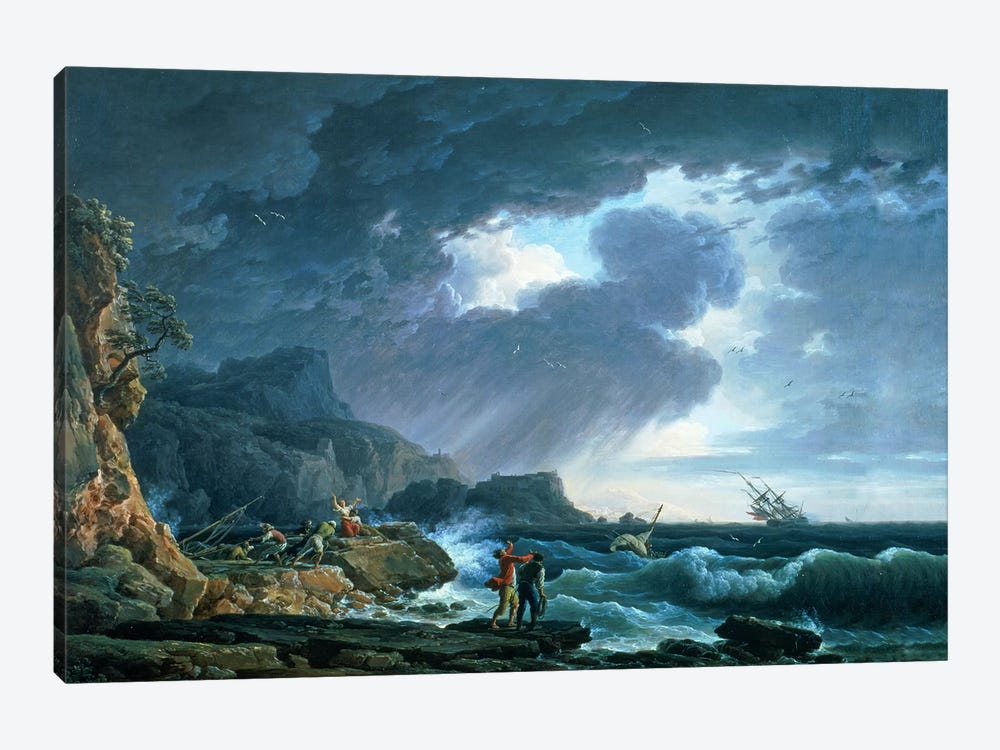 A Seastorm, 1752 by Claude Joseph Vernet 1-piece Canvas Art
