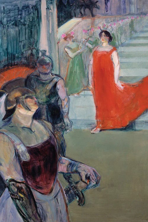 Messaline Goes Down The Staircase Lined With Extras Opera by Henri de Toulouse-Lautrec wall art
