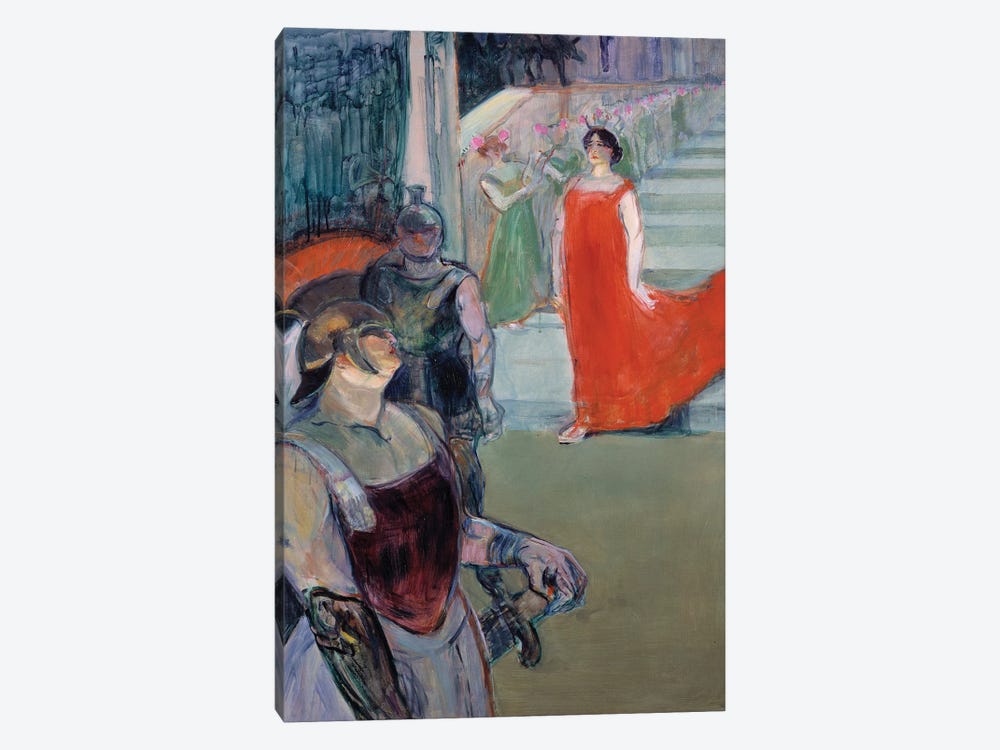 Messaline Goes Down The Staircase Lined With Extras Opera by Henri de Toulouse-Lautrec 1-piece Canvas Art