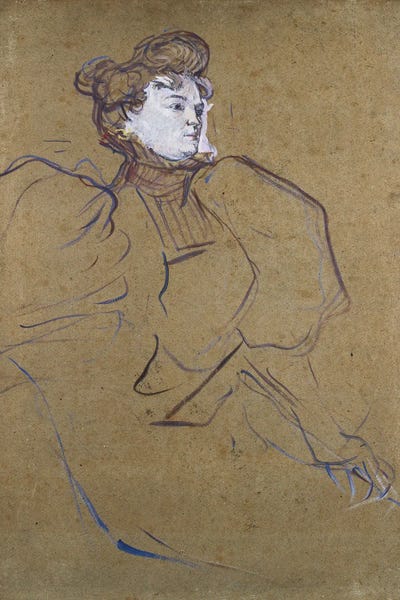 Misia Natanson, C.1897 by Henri de Toulouse-Lautrec canvas print