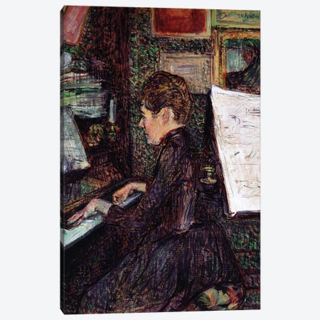 Miss Dihau On The Piano, 1890 Canvas Print #BMN12406} by Henri de Toulouse-Lautrec Canvas Print
