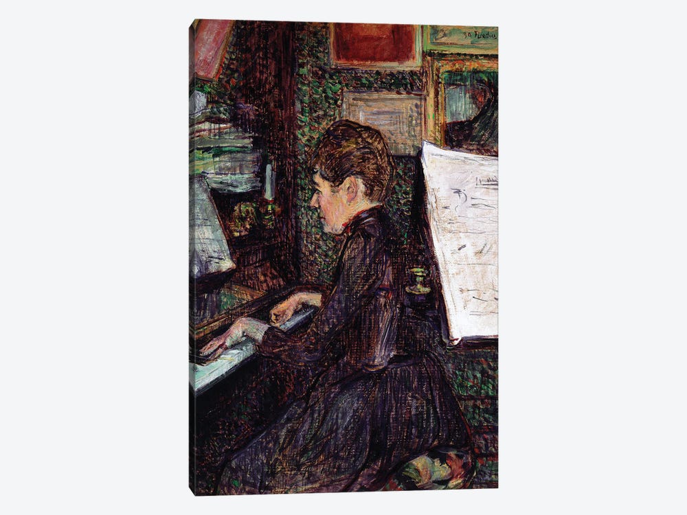 Miss Dihau On The Piano, 1890 by Henri de Toulouse-Lautrec 1-piece Art Print