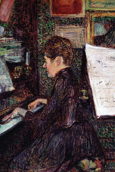 Henri de Toulouse-Lautrec: Miss Dihau On The Piano, 1890 by Henri de Toulouse-Lautrec