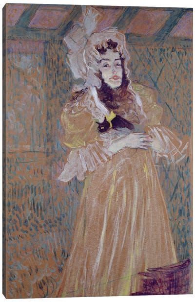 Miss May Belfort, 1895 Canvas Art Print - Henri de Toulouse Lautrec
