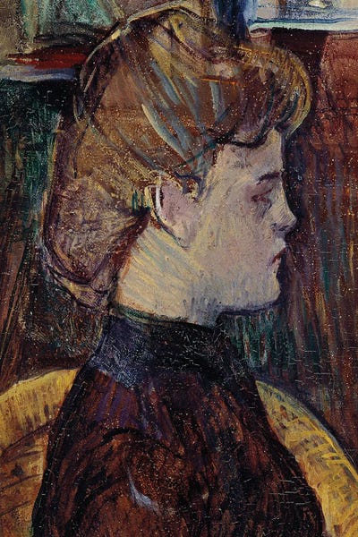 Model In The Workshop: Helene Vary, 19Th Century by Henri de Toulouse-Lautrec canvas print