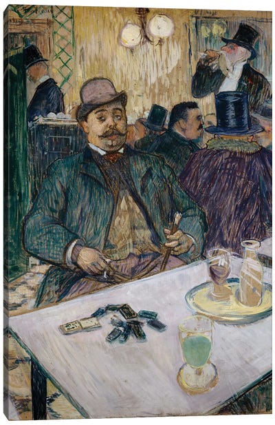 Monsieur Boileau At The Cafe, 1893 Canvas Art Print - Henri de Toulouse Lautrec