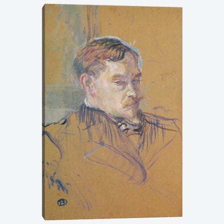 Monsieur Romain Coolus, 1899 Canvas Print #BMN12417} by Henri de Toulouse-Lautrec Canvas Artwork