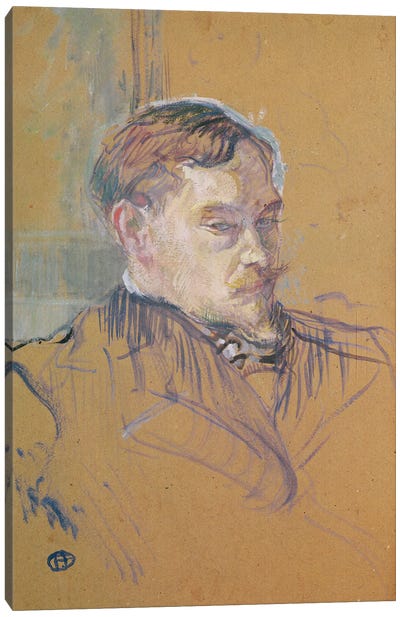 Monsieur Romain Coolus, 1899 Canvas Art Print - Henri de Toulouse Lautrec