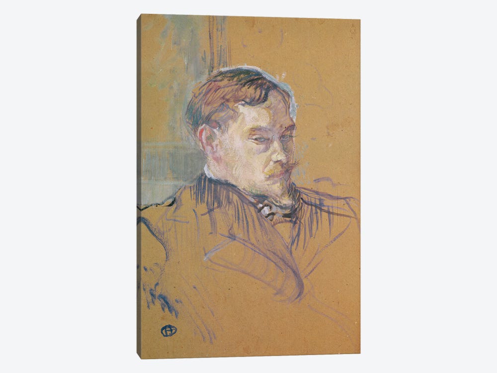 Monsieur Romain Coolus, 1899 by Henri de Toulouse-Lautrec 1-piece Canvas Art Print