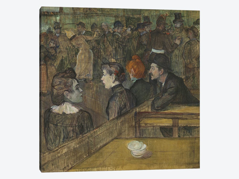 Moulin De La Galette, 1889 by Henri de Toulouse-Lautrec 1-piece Canvas Art