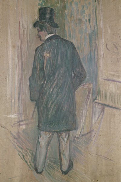 Mr Fourcade by Henri de Toulouse-Lautrec canvas print