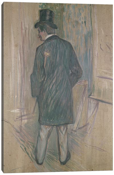 Mr Fourcade Canvas Art Print - Henri de Toulouse Lautrec