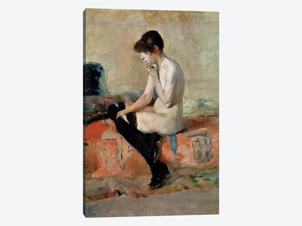 Nude Study, 1883 by Henri de Toulouse-Lautrec 1-piece Canvas Wall Art