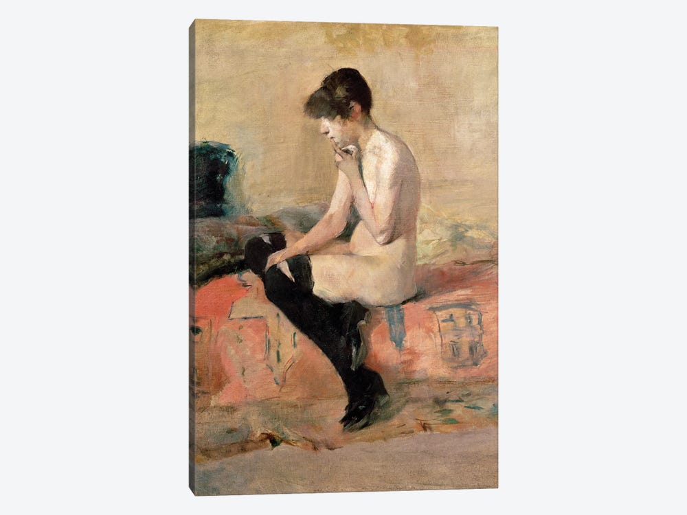 Nude Woman Seated On A Divan, 1881 by Henri de Toulouse-Lautrec 1-piece Art Print