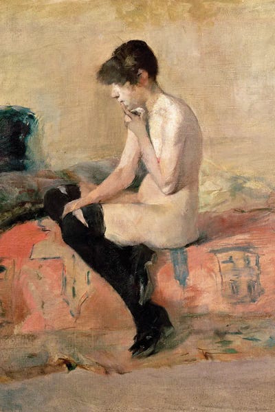Henri de Toulouse-Lautrec: Nude Woman Seated On A Divan, 1881 by Henri de Toulouse-Lautrec