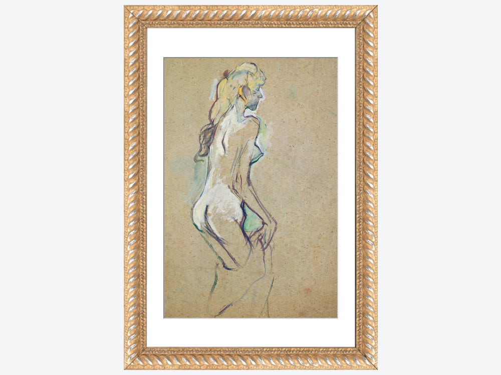 Young black woman nude, 1895 -1905 For sale as Framed Prints