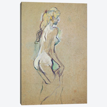 Nude Young Girl, 1893 Canvas Print #BMN12425} by Henri de Toulouse-Lautrec Art Print