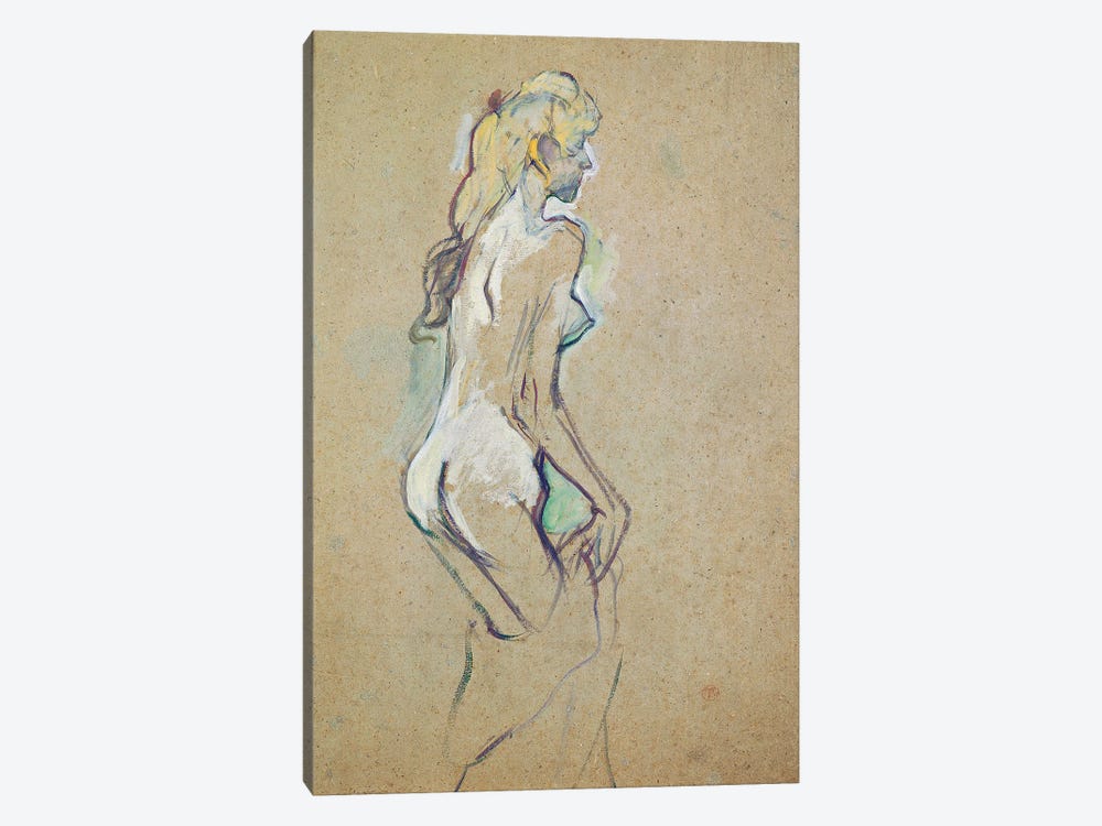 Nude Young Girl, 1893 by Henri de Toulouse-Lautrec 1-piece Canvas Artwork