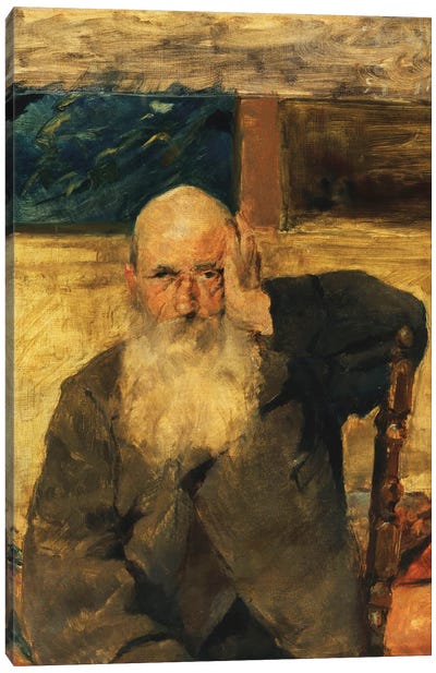 Old Man At Celyran; Vieillard A Celeyran, 1882 Canvas Art Print - Henri de Toulouse Lautrec