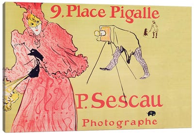 P. Sescau Photographe , 1894 Canvas Art Print - Henri de Toulouse Lautrec