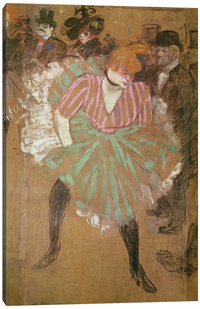 Panels For The Goulue House, At The Tréne Fair In Paris. The Dance At The Moulin-Rouge: La Goulue , 1895 Canvas Art Print
