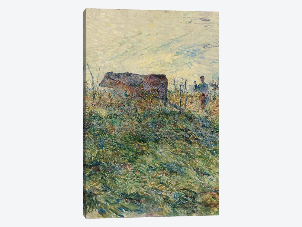 Ploughing In The Vineyard, 1883 by Henri de Toulouse-Lautrec 1-piece Canvas Art Print
