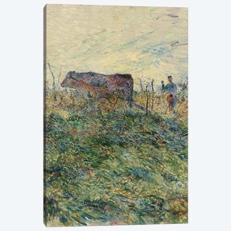 Ploughing In The Vineyard, 1883 Canvas Print #BMN12435} by Henri de Toulouse-Lautrec Canvas Art